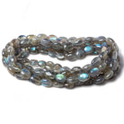 6x5-10.5x9mm Labradorite Straight Drill Plain Oval Beads 16 inch 45 pieces - Beadsofcambay.com