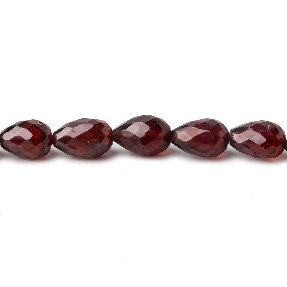 6x5-10x6mm Garnet Straight Drilled Faceted Tear Drops 16 inch 46 pieces AA - Beadsofcambay.com