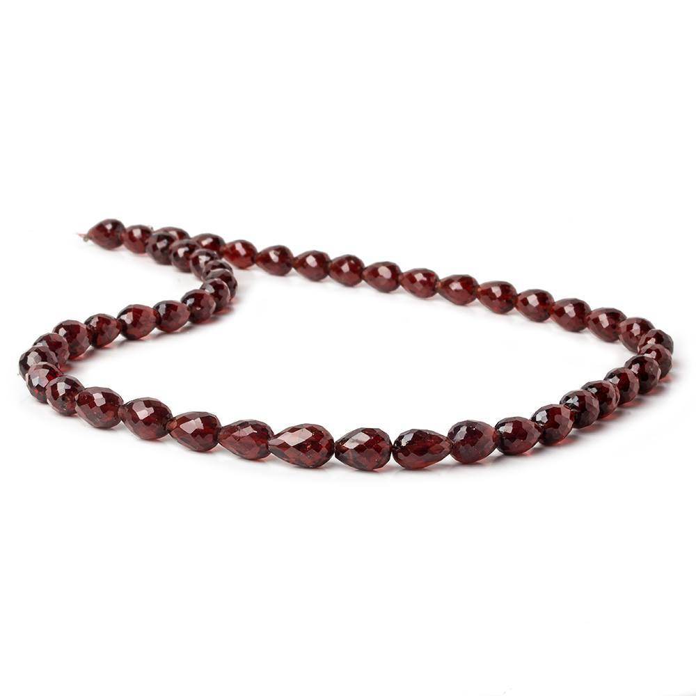 6x5-10x6mm Garnet Straight Drilled Faceted Tear Drops 16 inch 46 pieces AA - Beadsofcambay.com