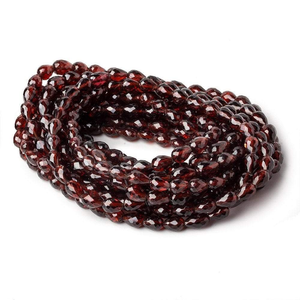 6x5-10x6mm Garnet Straight Drilled Faceted Tear Drops 16 inch 46 pieces AA - Beadsofcambay.com
