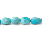 6x5-10x7mm Sleeping Beauty Turquoise Faceted Nugget Beads 15 inch 42 pieces - Beadsofcambay.com