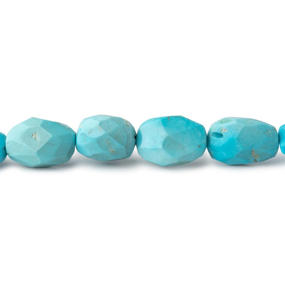 6x5-10x7mm Sleeping Beauty Turquoise Faceted Nugget Beads 15 inch 42 pieces - Beadsofcambay.com
