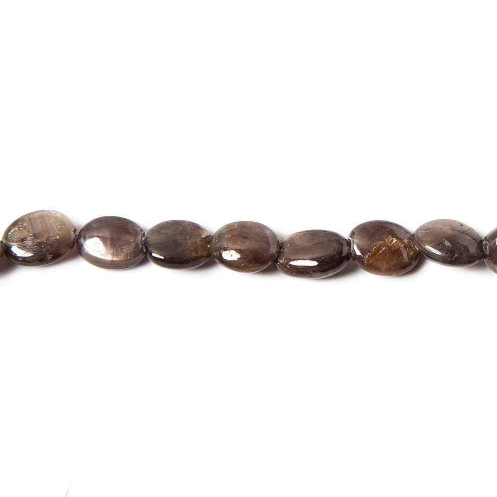 6x5-10x8mm Chocolate Sapphire plain oval beads 19 inches 62 pieces AAA - Beadsofcambay.com