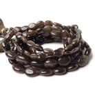 6x5-10x8mm Chocolate Sapphire plain oval beads 19 inches 62 pieces AAA - Beadsofcambay.com