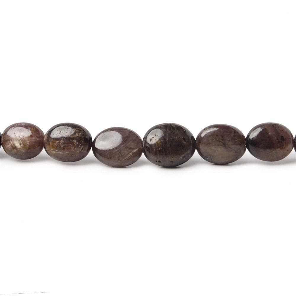 6x5-10x8mm Chocolate Sapphire plain oval beads 19 inches 62 pieces AAA - Beadsofcambay.com