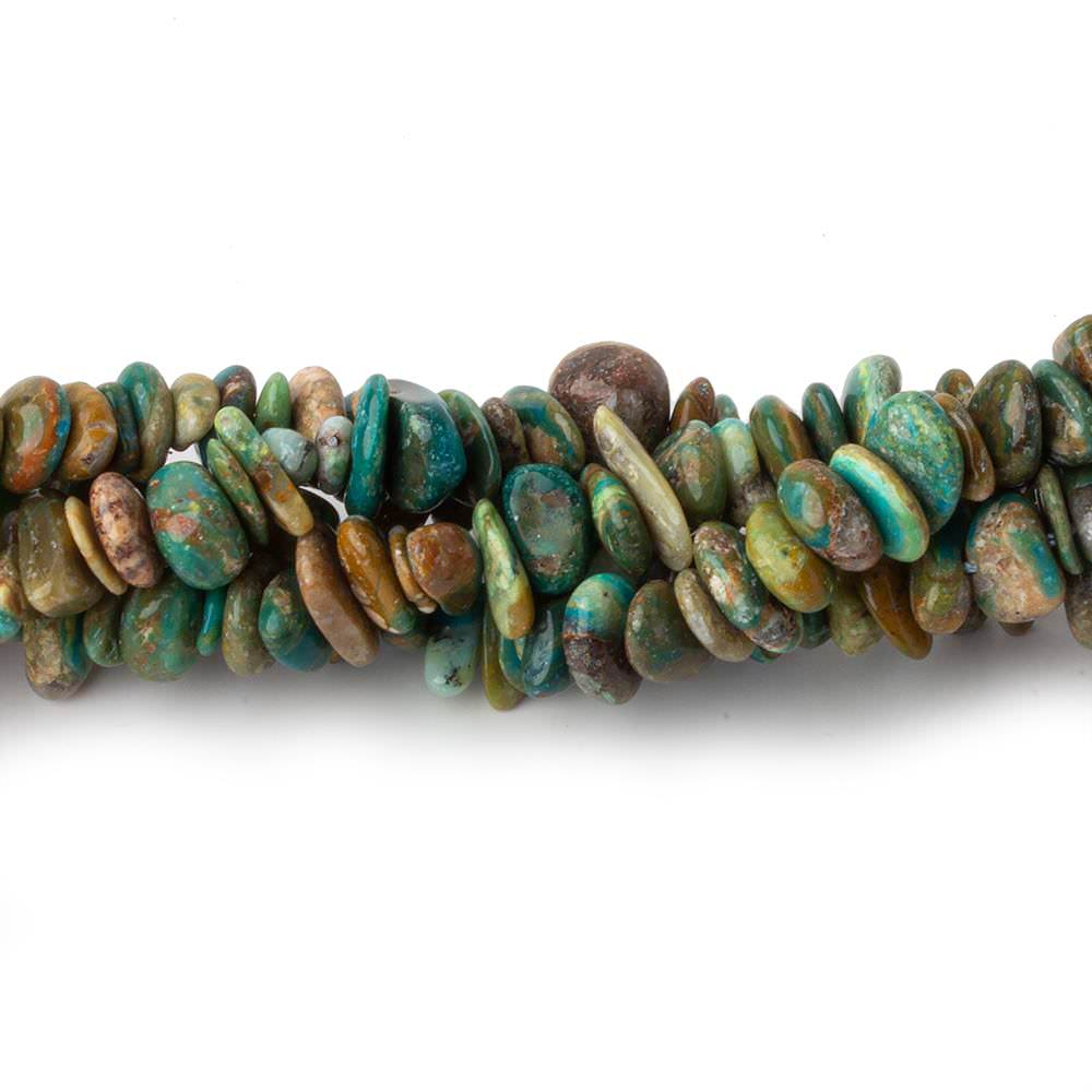 6x5-11x6mm Blue Peruvian Opal ( Opalina ) plain chip nugget beads 16 inch - Beadsofcambay.com
