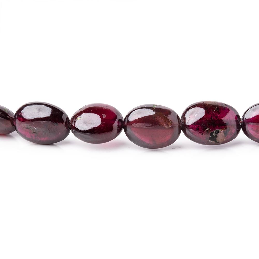 6x5-11x8mm Rhodolite Garnet Plain Oval Beads 16 inch 48 pieces - Beadsofcambay.com