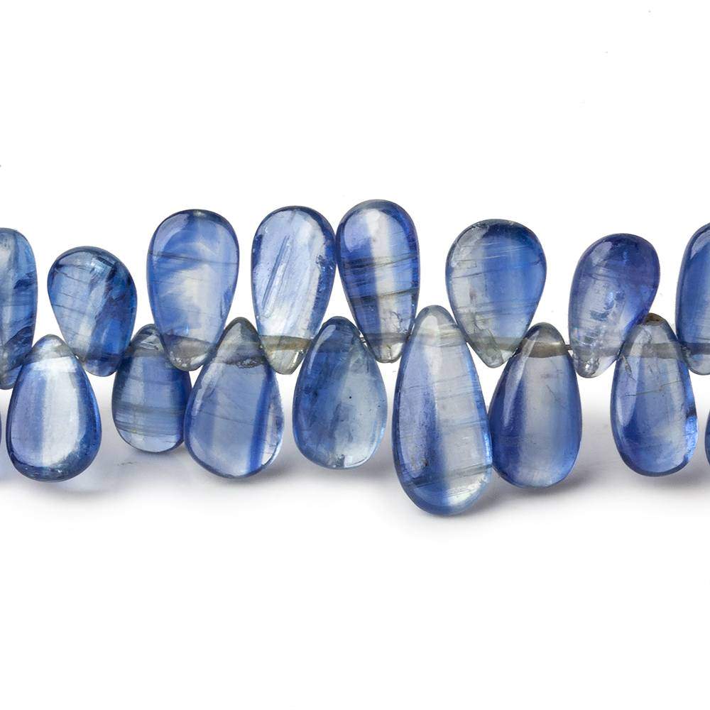 6x5-12x5mm Kyanite Plain Pear Beads 7 inch 59 pieces - Beadsofcambay.com