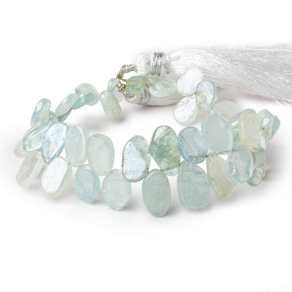 6x5-12x8mm Mystic Aquamarine Freeform Slice Beads 7 inch 43 pieces - Beadsofcambay.com