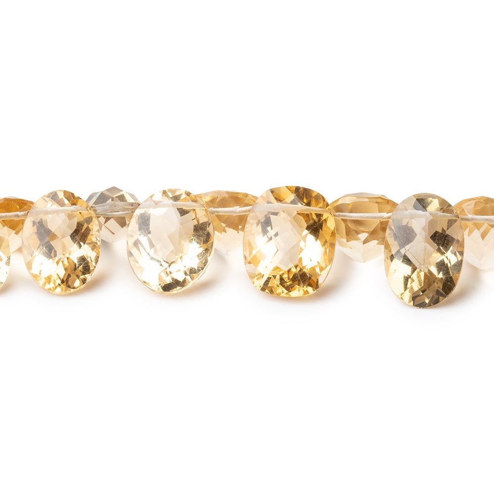 6x5-12x9mm Citrine Pavilion Faceted Oval Beads 5.5 inch 29 pieces AAA - Beadsofcambay.com