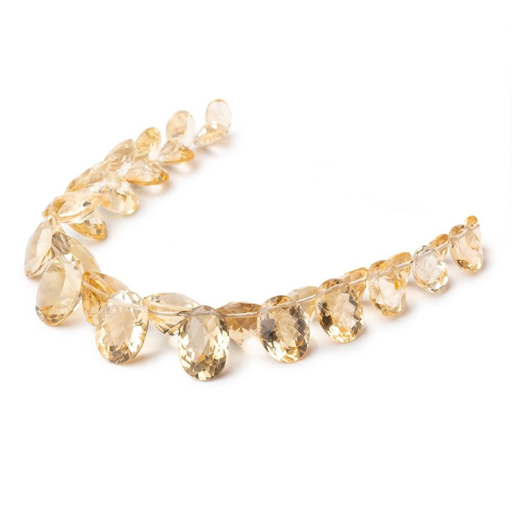 6x5-12x9mm Citrine Pavilion Faceted Oval Beads 5.5 inch 29 pieces AAA - Beadsofcambay.com