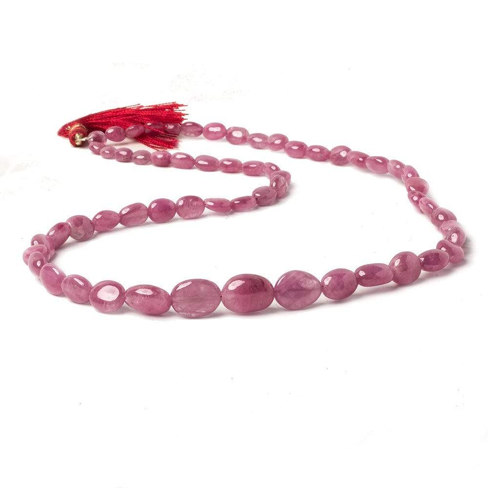 6x5-13x9mm Burmese Ruby plain nugget beads 19 inch 59 pieces - Beadsofcambay.com