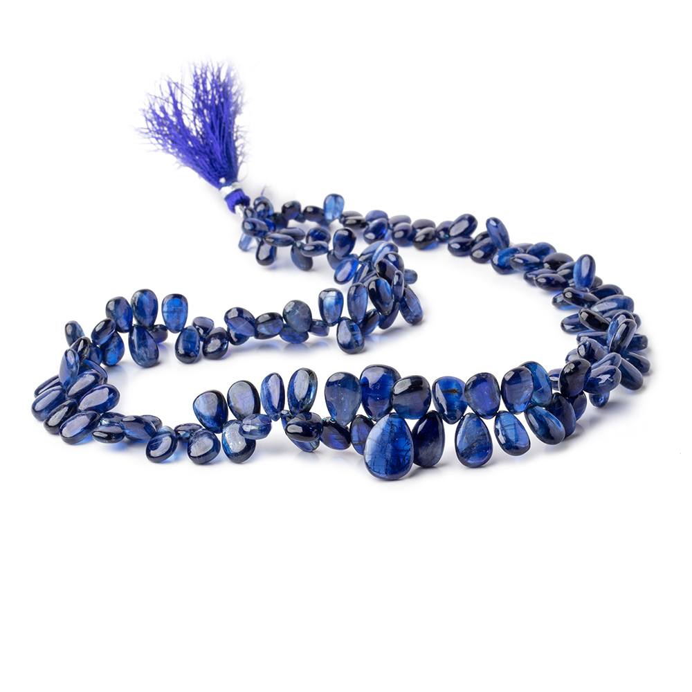 6x5-13x9mm Kyanite Plain Pear Beads 17 inch 140 pieces AAA - Beadsofcambay.com