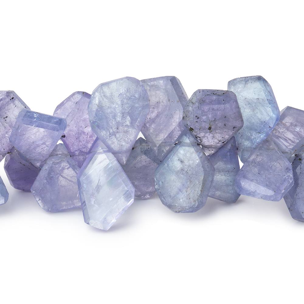 6x5-13x9mm Tanzanite Faceted Freeform Beads 7 inch 60 pieces - Beadsofcambay.com