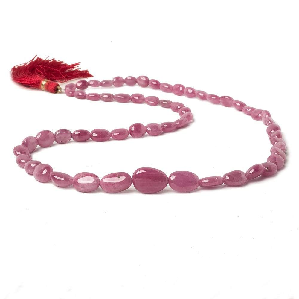 6x5-14x10mm Burmese Ruby plain nugget beads 19.5 inch 59 pieces - Beadsofcambay.com