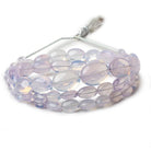 8x6-12x9mm Lavender Opal straight drilled plain ovals 20 inch 51 beads AA 1mm hole - Beadsofcambay.com