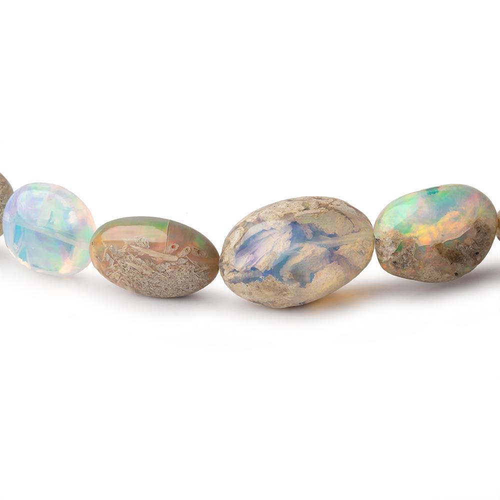 6x5-14x9mm Ethiopian Opal with Matrix Plain Nugget Beads 17.75 inch 48 pieces AA - Beadsofcambay.com