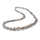 6x5-14x9mm Labradorite Plain Oval Beads 18 inch 48 pieces AAA - Beadsofcambay.com