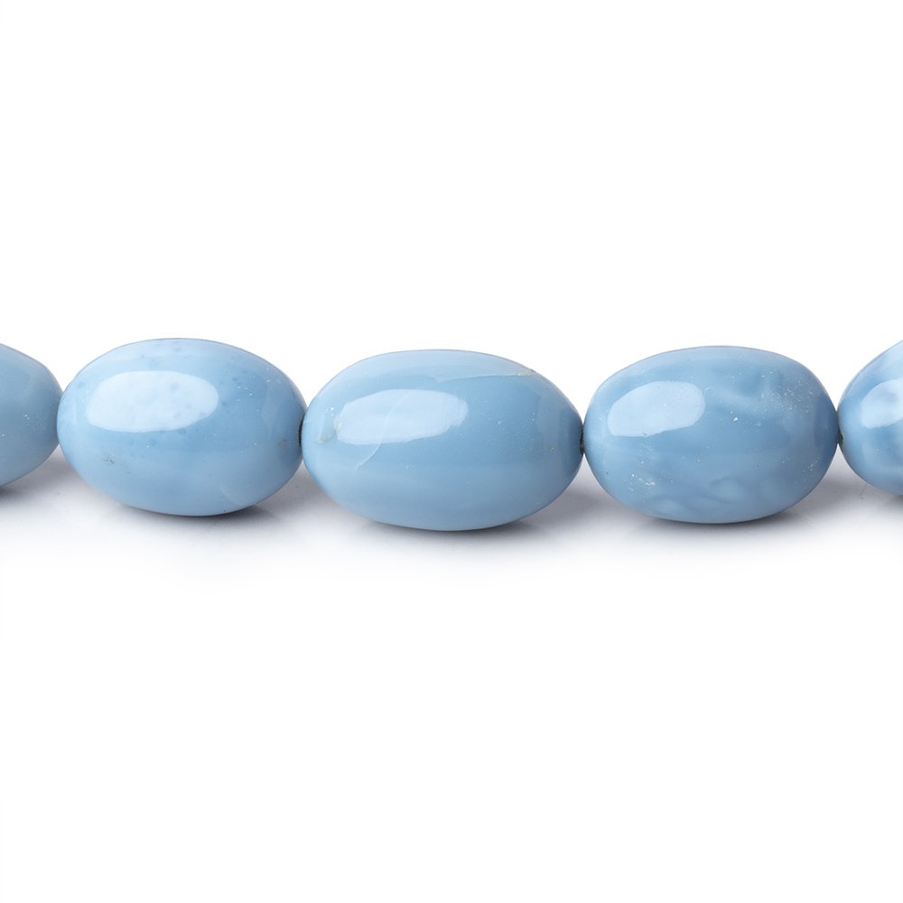 6x5-14x9mm Owyhee Blue Opal Plain Olive Beads 20 inch 46 pieces AA - Beadsofcambay.com