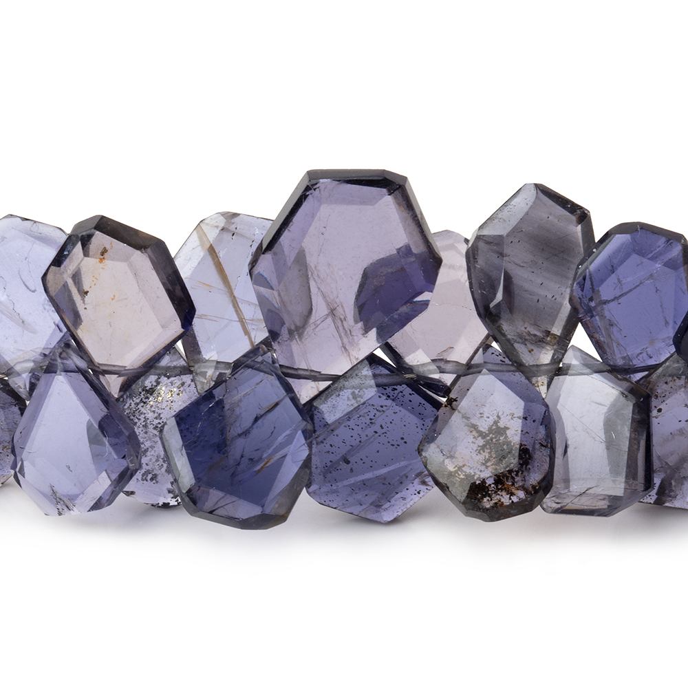 6x5-15x10mm Iolite Faceted Freeform Beads 7 inch 66 pieces - Beadsofcambay.com