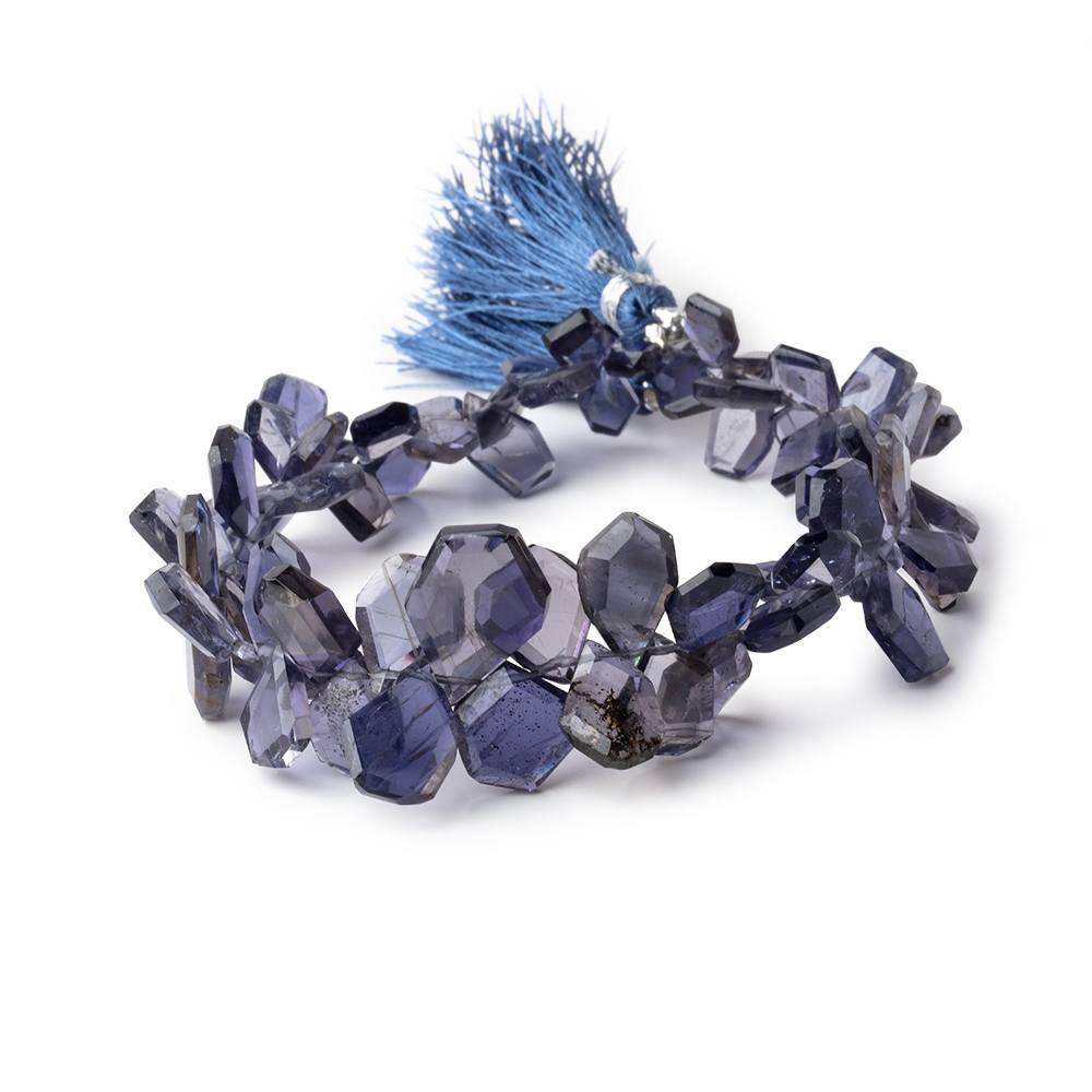 6x5-15x10mm Iolite Faceted Freeform Beads 7 inch 66 pieces - Beadsofcambay.com