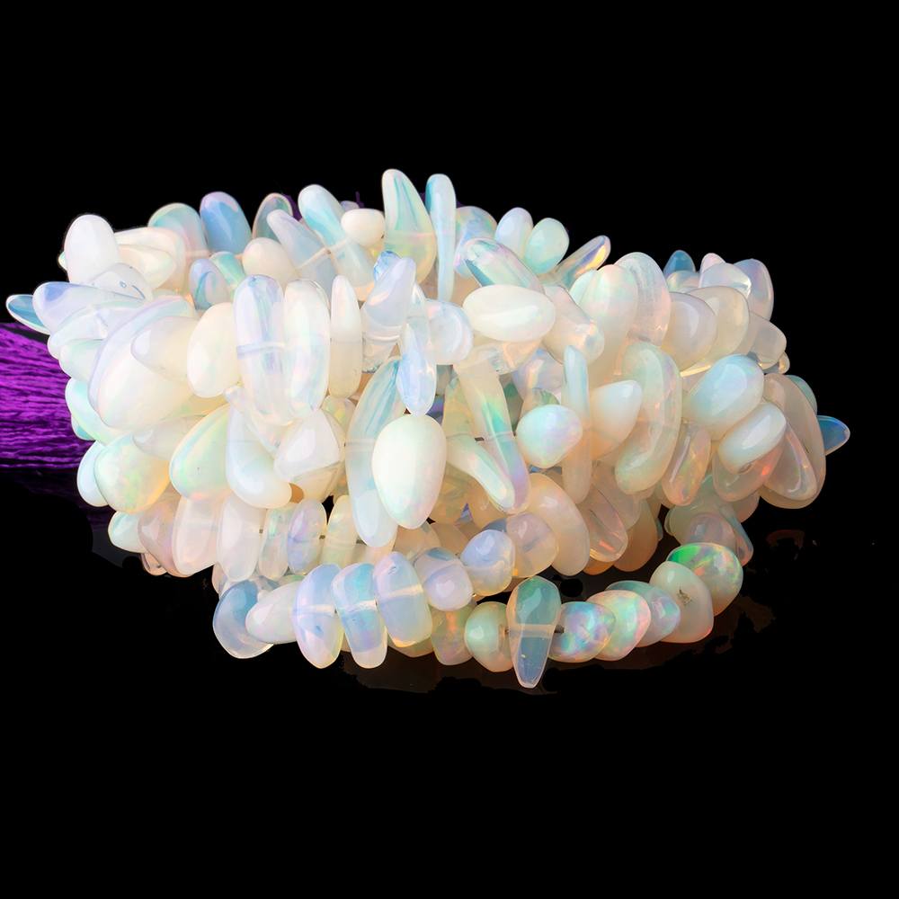 6x5-19x3mm Ethiopian Opal Plain Nugget Beads 16 inch 110 pieces - Beadsofcambay.com