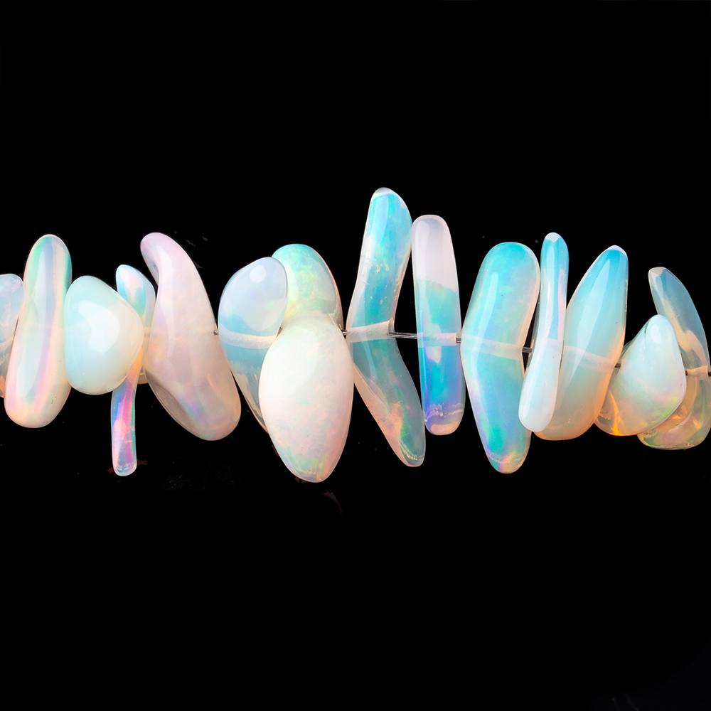 6x5-19x3mm Ethiopian Opal Plain Nugget Beads 16 inch 110 pieces - Beadsofcambay.com
