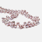 6x5-7x5mm Ice Pink Top Drilled Oval Freshwater Pearls 16 inch 96 pieces - Beadsofcambay.com