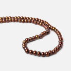 6x5-7x6mm Cinnamon Brown Off Round 2.5mm Large Hole Freshwater Pearl 75 pcs - Beadsofcambay.com