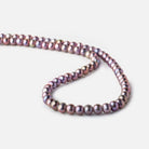 6x5-7x6mm Pink Peacock Silver Off Round 2.5mm Large Hole Freshwater Pearl 75 pcs - Beadsofcambay.com