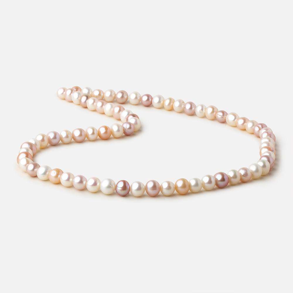 6x5-7x6mm Tri Color side drilled Baroque freshwater pearls 16 inch 68 pieces - Beadsofcambay.com