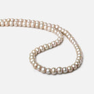 6x5-7x6mm Venetian Silver Off Round 2.5mm Large Hole Freshwater Pearl 75 pieces - Beadsofcambay.com