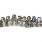 6x5-8x5mm Labradorite Plain Tear Drop Beads 8 inch 70 pieces - Beadsofcambay.com