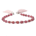 6x5-8x5mm Ruby Straight drilled Tear Drop Beads 8.25 inch 22 pieces - Beadsofcambay.com