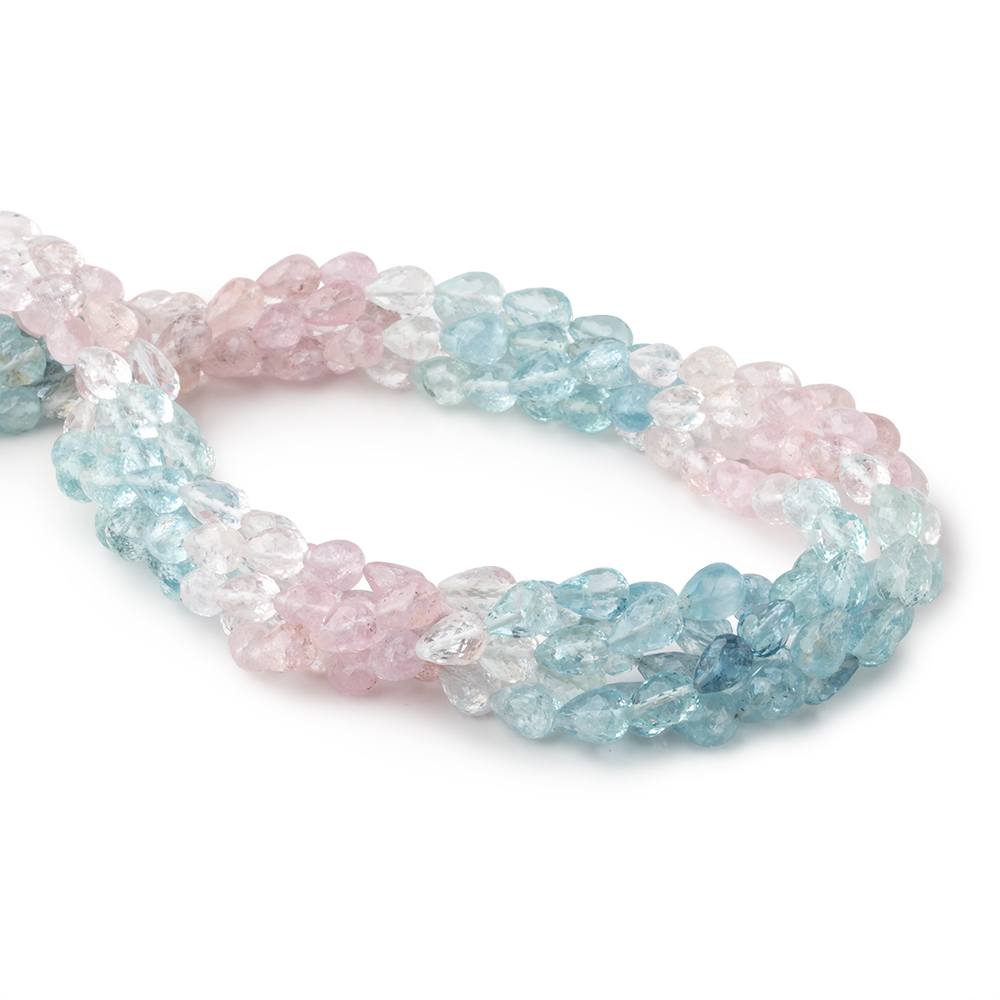 6x5-8x6mm Multi Color Beryl Faceted Tear Drop Beads 18 inch 57 pieces AA - Beadsofcambay.com