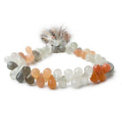 6x5-8x6mm Multi Color Moonstone Faceted Tear Drop Beads 8 inch 59 beads AA - Beadsofcambay.com
