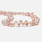 6x5-8x6mm Pink Top Drilled Oval Freshwater Pearls 16 inch 77 pieces - Beadsofcambay.com