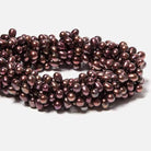 6x5-8x6mm Plum Top Drilled Oval Freshwater Pearls 15.5 inch 77 pieces - Beadsofcambay.com