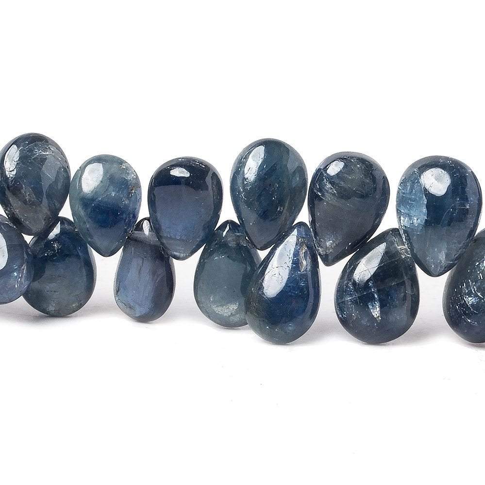 6x5-9x6mm Sapphire Plain Pear Beads 8 inch 65 pieces - Beadsofcambay.com