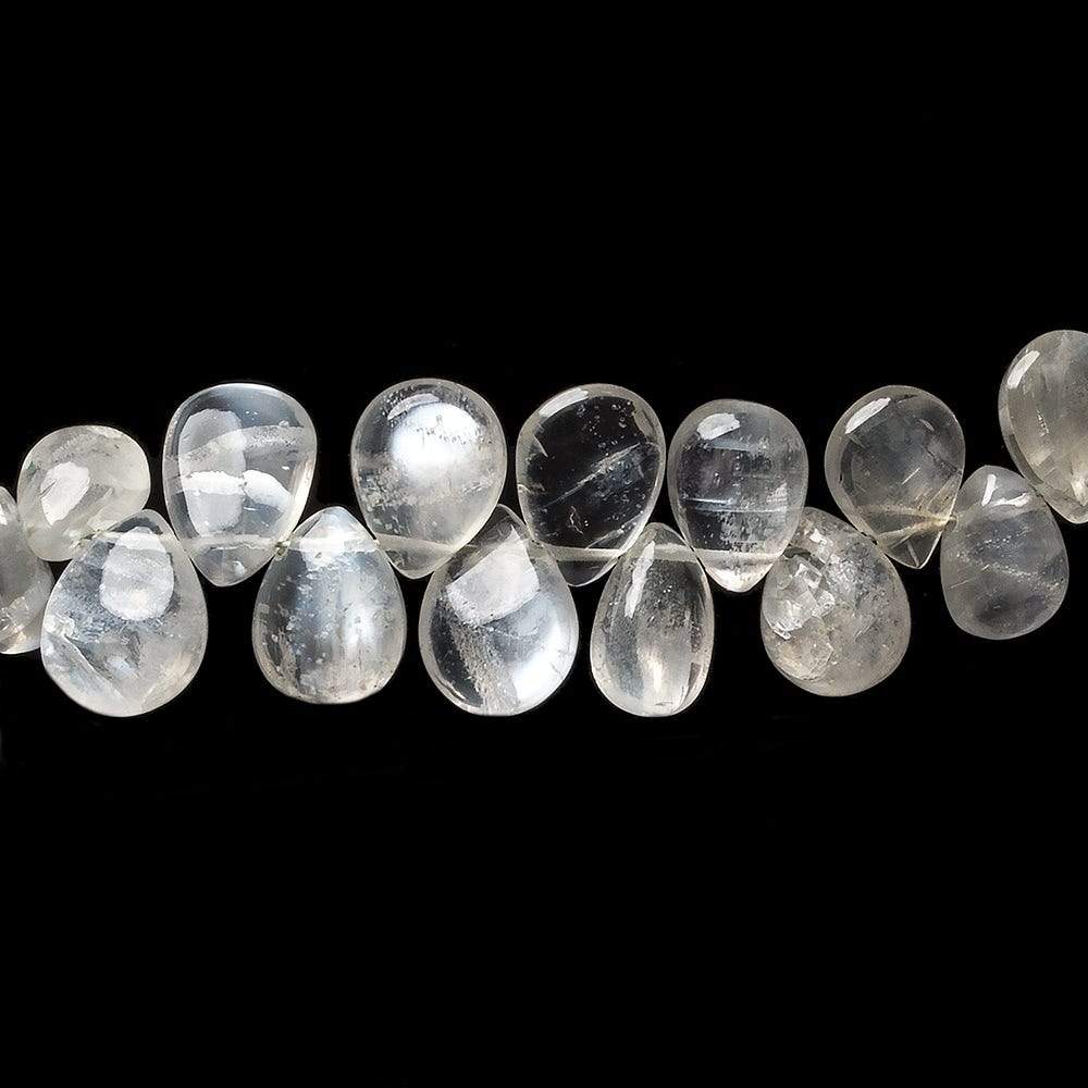 6x5-9x7mm Ceylon Moonstone plain pear beads 8 inch 56 pieces A grade - Beadsofcambay.com