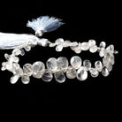 6x5-9x7mm Ceylon Moonstone plain pear beads 8 inch 56 pieces A grade - Beadsofcambay.com