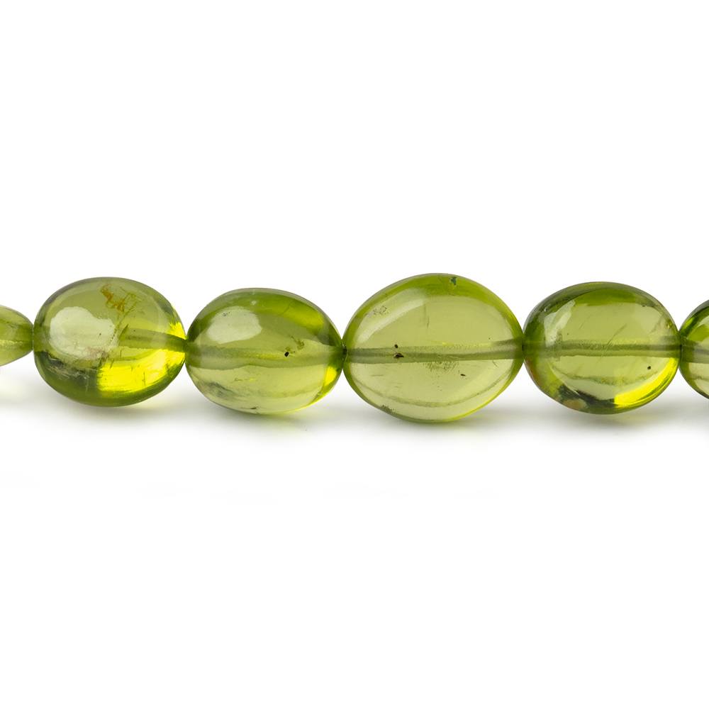 6x5-9x7mm Peridot Plain Oval Beads 15 inch 51 pieces AA - Beadsofcambay.com