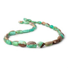 6x5.5-20x13mm Prase Opal Plain Nuggets with Matrix 18 inch 30 Beads - Beadsofcambay.com