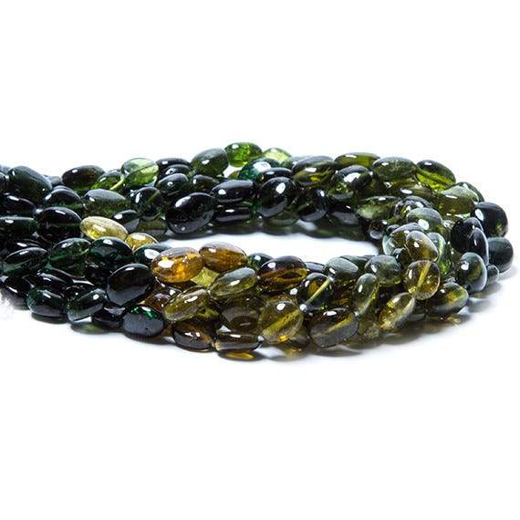 6x5mm Chrome Tourmaline Plain Oval Beads 16 inch 63 pieces - Beadsofcambay.com