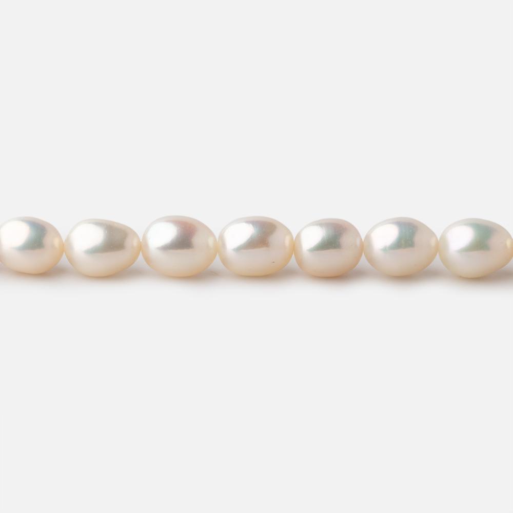 6x5mm Cream Straight Drill Oval Freshwater Pearls 15.5 inch 54 pieces AA - Beadsofcambay.com
