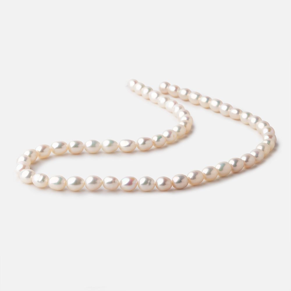 6x5mm Cream Straight Drill Oval Freshwater Pearls 15.5 inch 54 pieces AA - Beadsofcambay.com