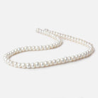 6x5mm Off White Off Round 2.5mm Large Hole Freshwater Pearl 85 pieces - Beadsofcambay.com