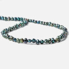 6x5mm Peacock Green Side Drilled Baroque Freshwater Pearls 16 inch 80 pieces - Beadsofcambay.com
