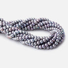 6x5mm Peacock Off Round Freshwater Pearls 16 inch 80 Beads - Beadsofcambay.com
