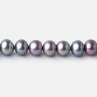 6x5mm Peacock Off Round Freshwater Pearls 16 inch 80 Beads - Beadsofcambay.com